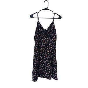 Mossimo Women's Strappy Midi Floral Fairy Dress Size M Black Feminine Summer